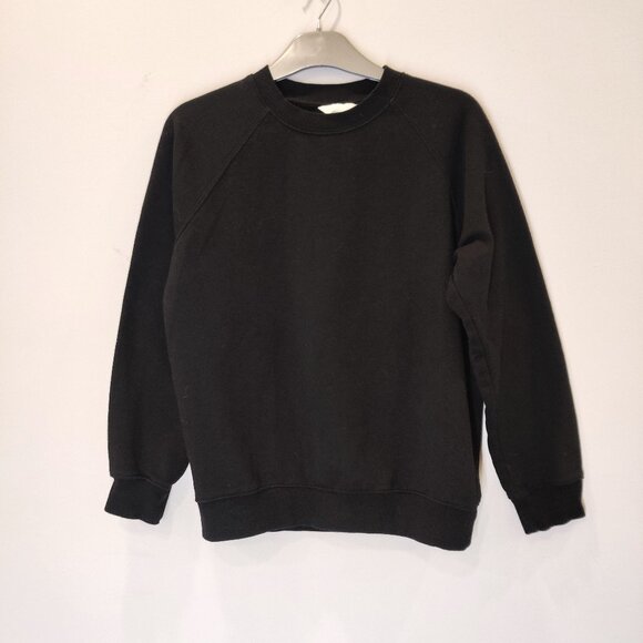 H&M Black Crewneck Long Sleeve Sweatshirt | XS - Picture 1 of 6